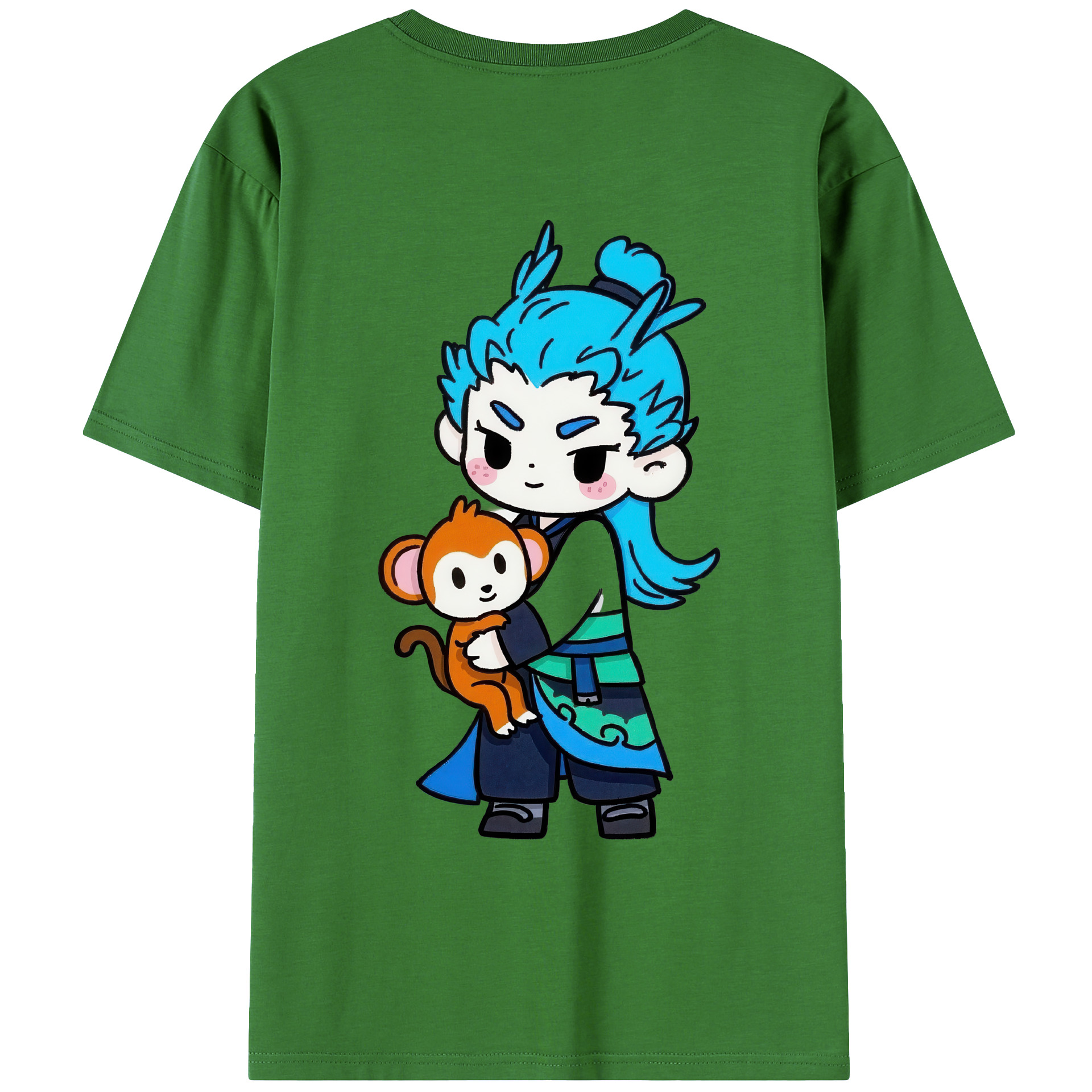 （画像用） Ne Zha 2 ナタ 魔童の大暴れ レディース半袖Tシャツ(バックプリント)